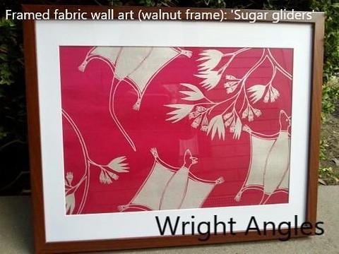 Indigenous framed fabric wall art